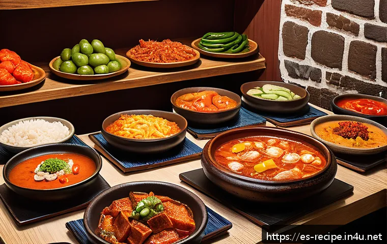 김치찌개로 유명한 프랜차이즈 비교 - A cozy, traditional Spanish tapas restaurant interior featuring rustic wooden tables and warm lighti...